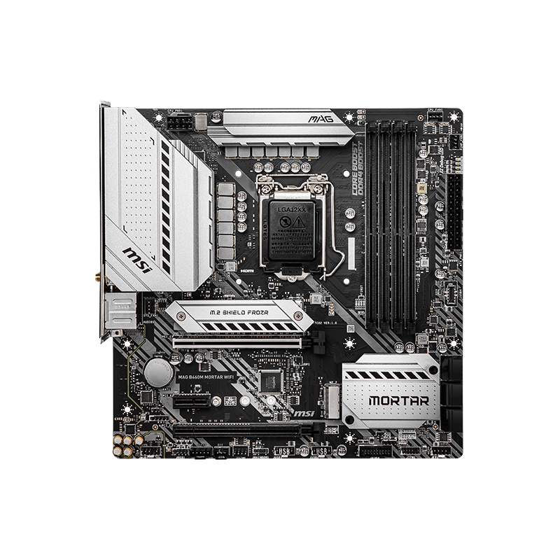 微星 MSI MAG B460M MORTAR WIFI迫击炮电脑主板 10400/10400F/10500/10700(INTEL B460/LGA 1200)