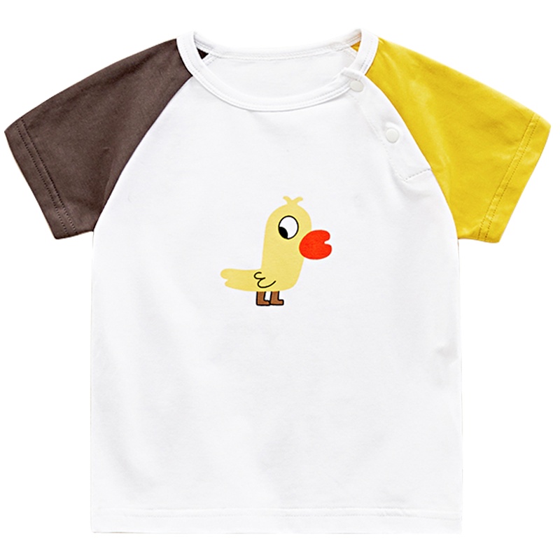 优简2020夏季新款婴儿短袖新生儿男女童衣服纯棉圆领夏装儿童家居服上装