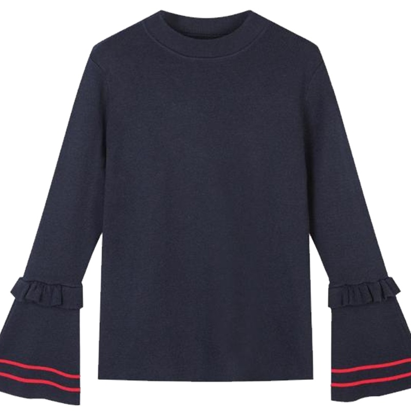 【热卖】【日特惠 239元2件】针织衫长袖女2019新款秋装韩版修身显瘦百搭圆领套头白色毛衣外穿60006280