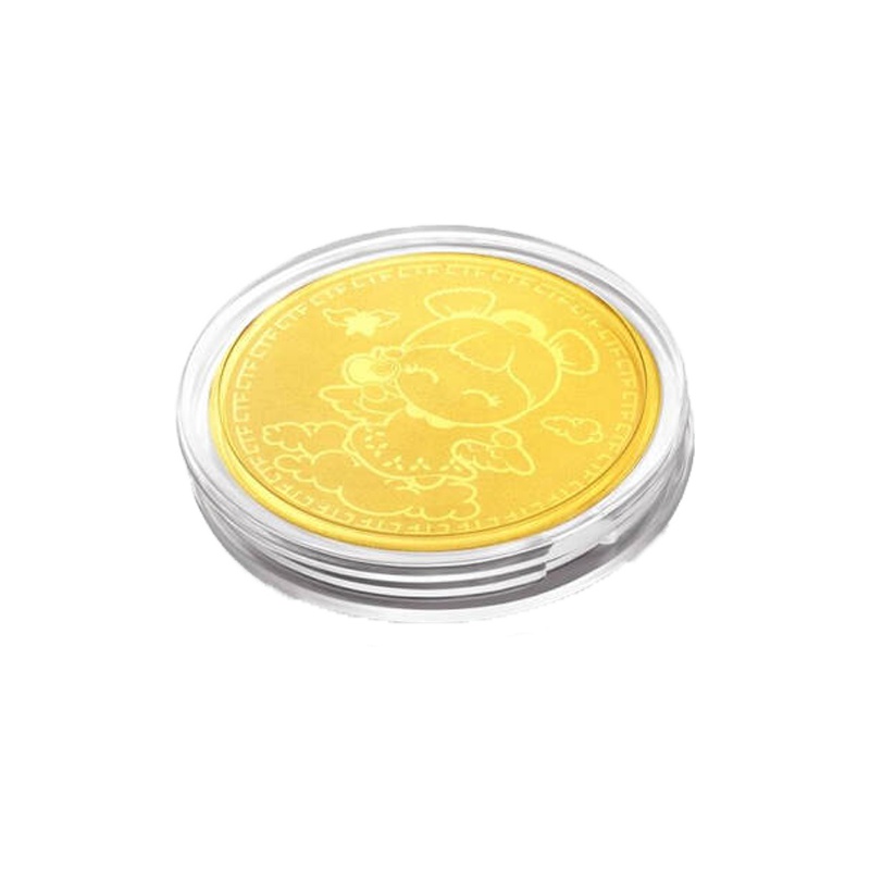 福星宝宝定价足金黄金金章/金币 DYD B2B商品 100份起订
