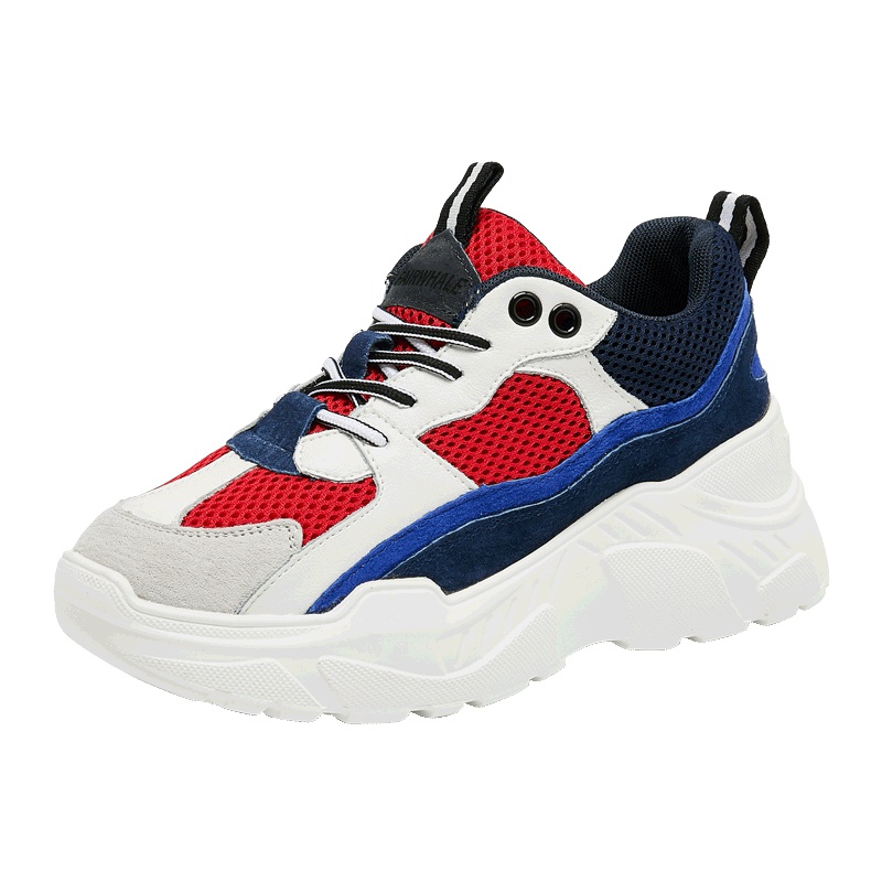 马克华菲2019春季新款女鞋单鞋女运动鞋女休闲鞋百搭松糕底女鞋女潮鞋