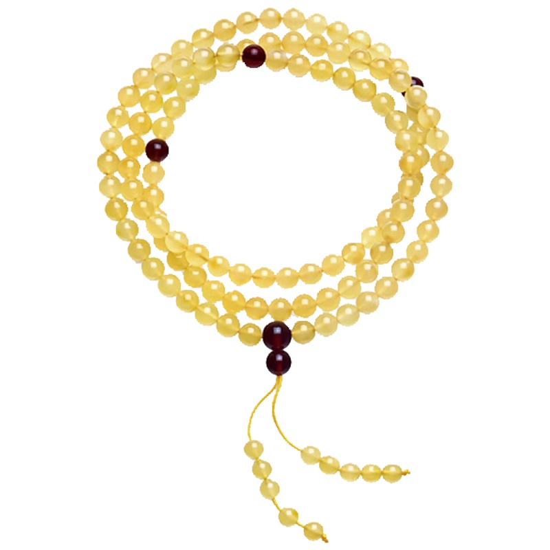 周大福（CHOW TAI FOOK)简约时尚琥珀石宝石手链/手串V111710