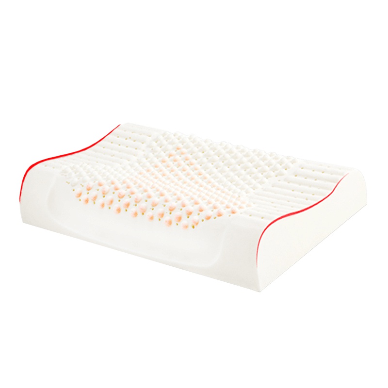 湾月(LUNEBAY)枕芯 泰国进口天然乳胶护颈枕头 按摩颈椎枕芯冬季透气高低单人男女 60*40*10/12cm