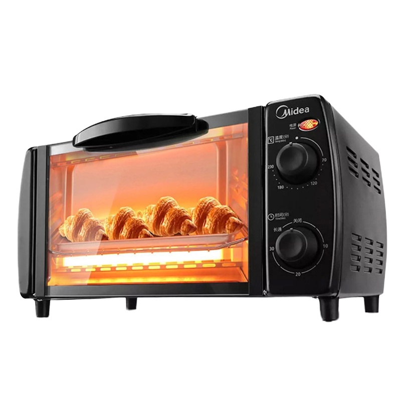 美的（Midea）电烤箱 T1-108B 10L 机械式迷你家用烤箱 双层烤位 烘焙入门简易操作 低碳节能