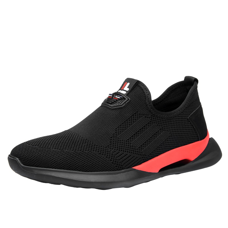 兽霸休闲鞋男2019春季新款韩版百搭软底减震运动休闲鞋男飞织透气