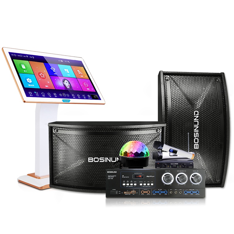bosinund/博斯顿K8家庭唱歌音响KTV音响全套套装语音点歌机客厅家用卡包音箱卡拉OK 2TB硬盘 微信点歌