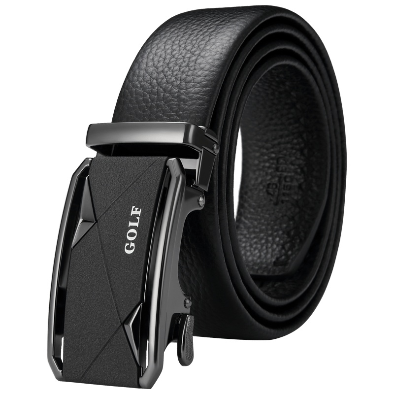 高尔夫GOLF双面头层牛皮腰带商务男士自动扣皮带礼盒装父亲节礼物休闲时尚男款裤带耐磨耐刮