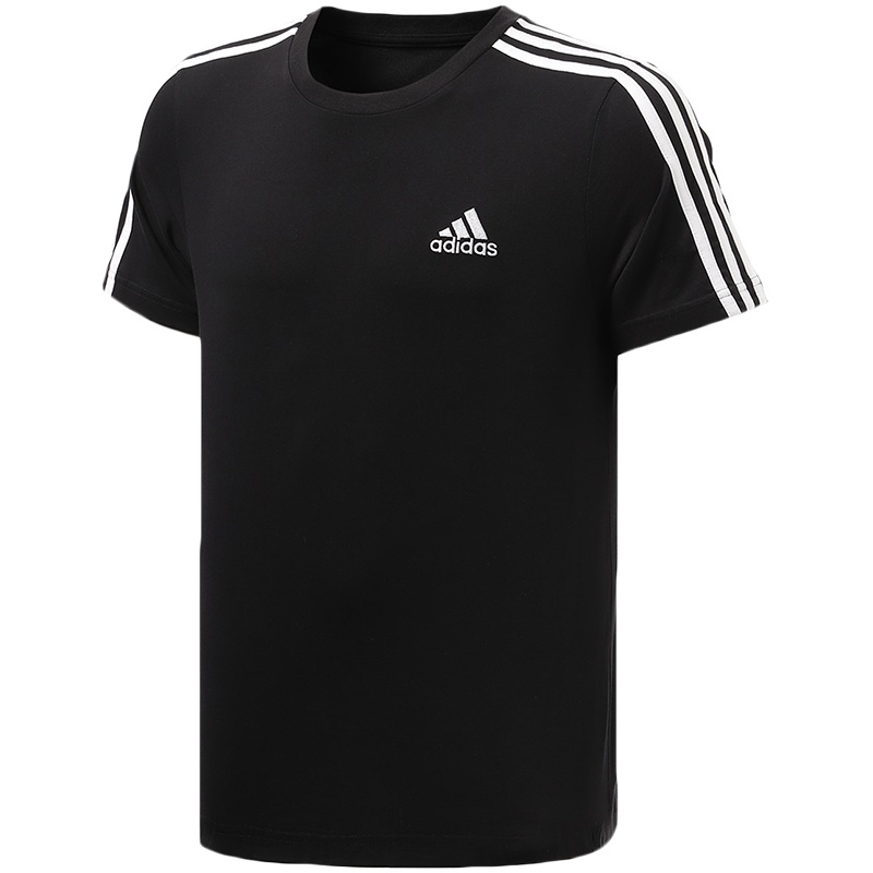 阿迪达斯男服短袖T恤三条纹跑步健身运动休闲运动服GL3732