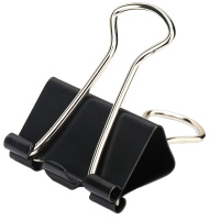 得力文具 8564黑色长尾票夹 4#-25mm长尾夹 燕尾票夹 文件夹 学习资料夹 deli8564宁选(新)