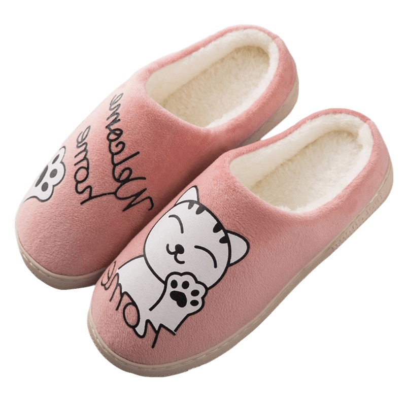 邦禾 棉拖鞋女冬季室内家居家用防滑保暖厚底月子情侣包跟毛拖鞋韩男士