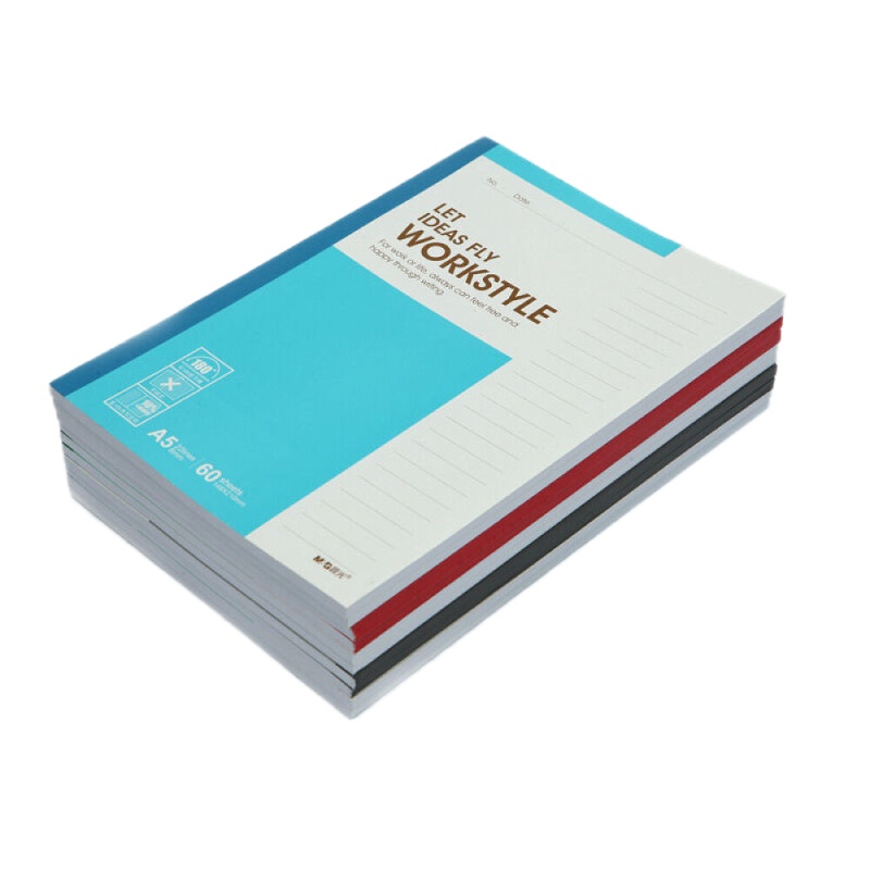 晨光(M&G) APYJS411 办公A5无线装订本软抄记事本 60页A5 10本装