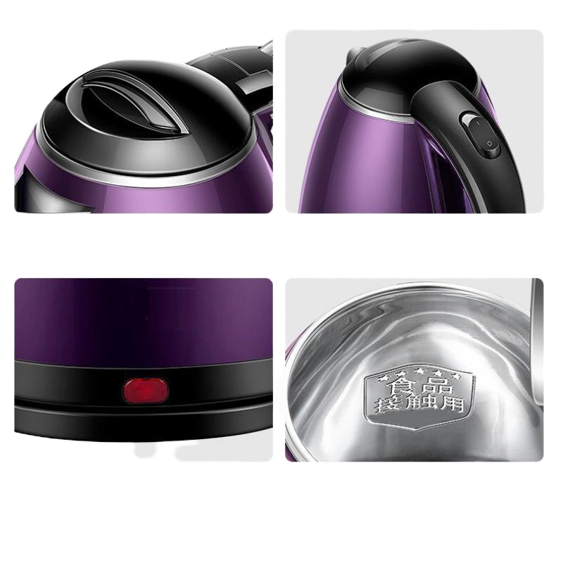 电热水壶食品级电水壶家用自动断电烧水壶煮水壶电茶壶 2.0升银色0.1%人选择低配单层