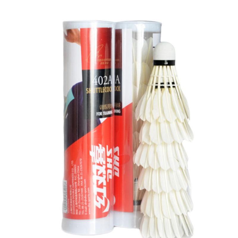 红双喜羽毛球耐打王场馆训练比赛专用速度稳定鹅毛球 402A-6只装