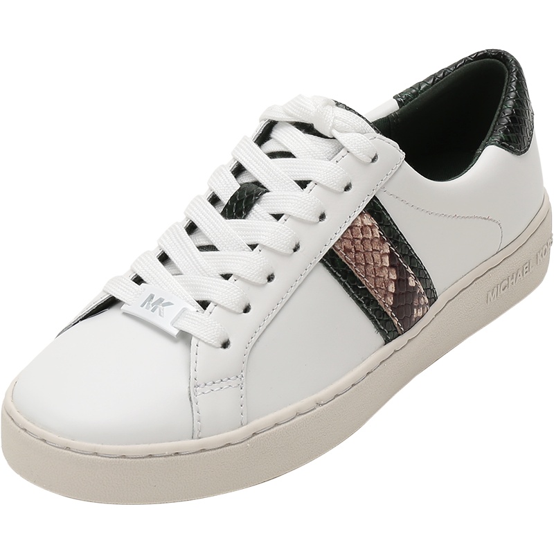 MICHAEL KORS 迈克·科尔斯 MK女鞋 女士 皮革系带休闲运动鞋小白鞋 43F0IRFS9L