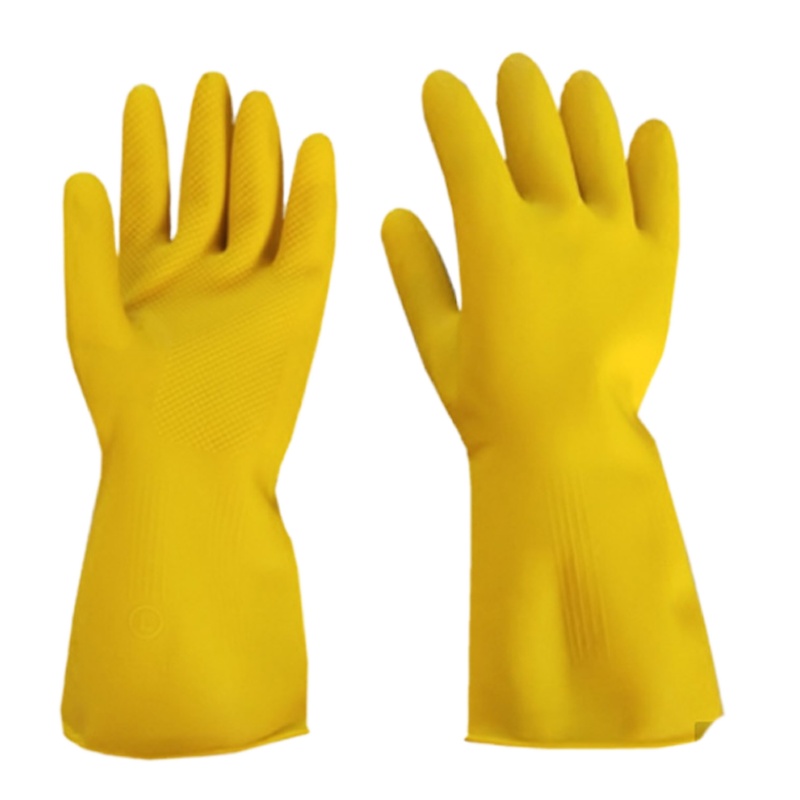 企购优品 胶皮手套 M码/85G 黄色