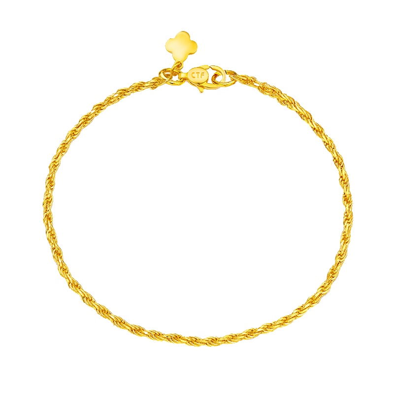 周大福足金黄金手链Plus计价（工费148元）F197691