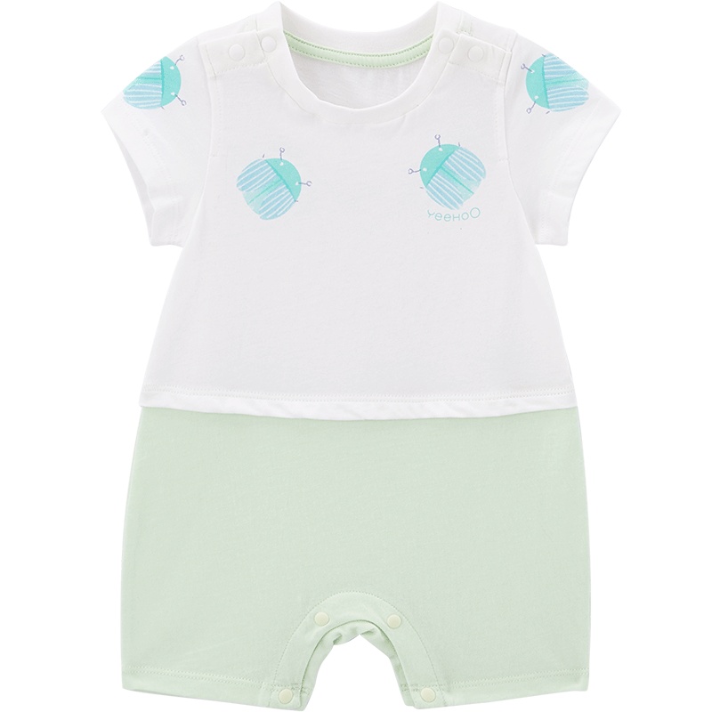 英氏婴儿衣服婴儿连体衣男宝宝夏季新品YRHBJ20307A01