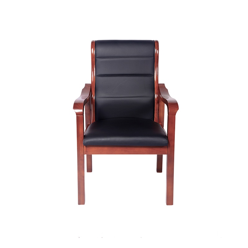 [理政]办公椅 西皮会议椅 带扶手皮质靠背椅 简约老板椅