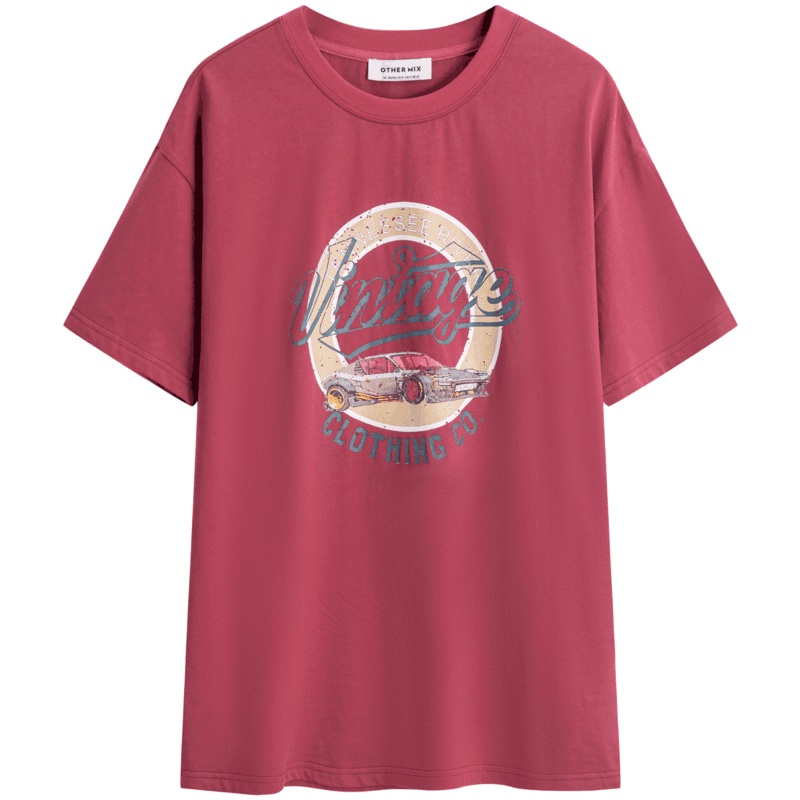 【新疆棉】OtherMix百变女孩t恤2021年新款夏季韩版宽松短袖时尚