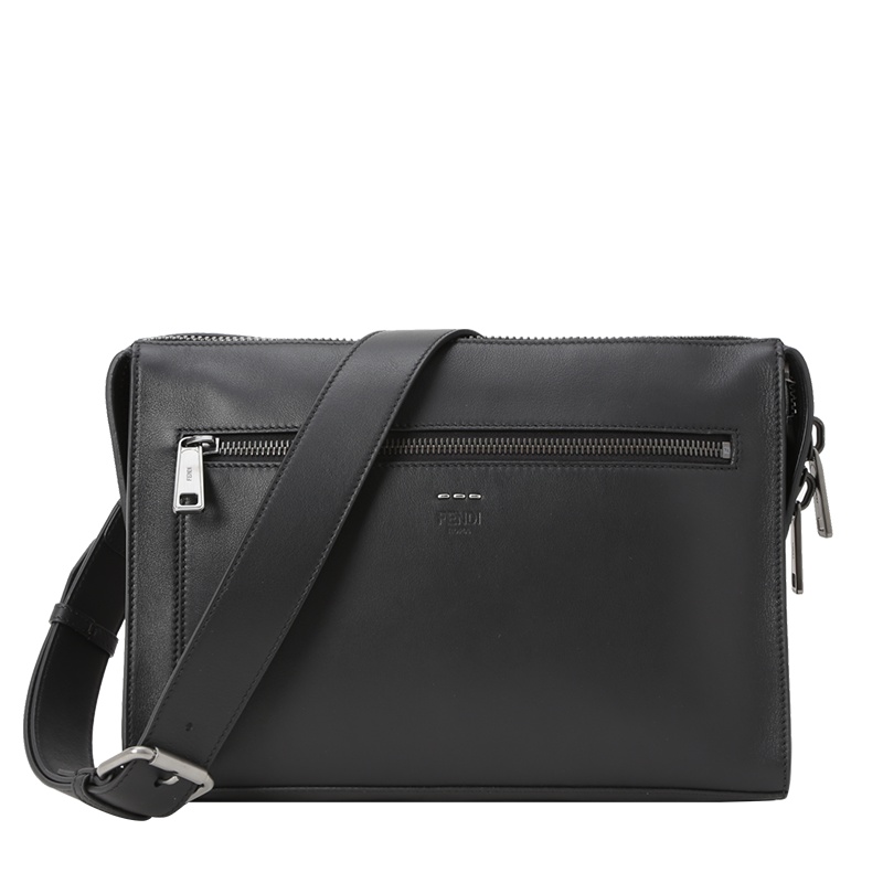 FENDI/芬迪 男包拉链造型单肩斜挎邮差包 7VA407 33x24x6CM