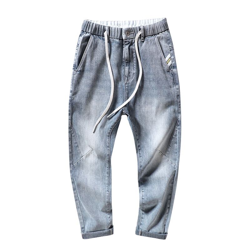 Jussara Lee2021春夏新款弹力牛仔裤男修身直筒男士牛仔裤简约休闲百搭男裤子中腰中青年