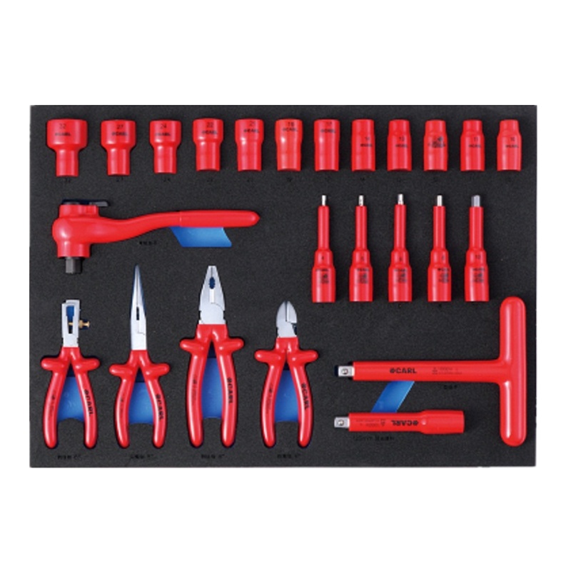[卡尔]24件VDE绝缘维修工具托