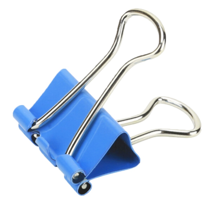 得力 8554ES 彩色长尾夹文件夹子燕尾夹铁票夹 25mm/48只/筒 (筒)