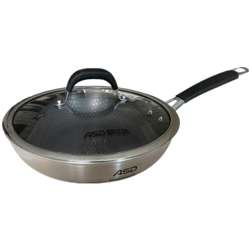 爱仕达 晶刚甲复合钢 炒锅三层钢 蜂窝不粘锅家用CC30E2Q金刚甲30cm