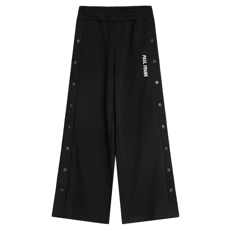 [商场同款]PaulFrank/大嘴猴夏季长裤女潮流开叉裤脚宽松街头