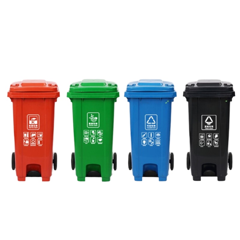 敏胤 环卫垃圾桶 大垃圾桶80L 蓝色