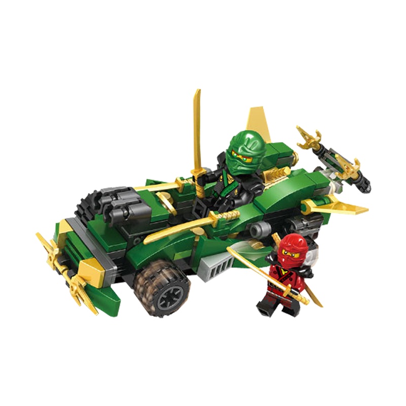 OLIOWL 儿童创意拼装兼容乐高积木幻影忍者军事坦克战舰火警消防吃鸡战场人仔绝地求生和平精英枪模型益智力玩具 一套6盒