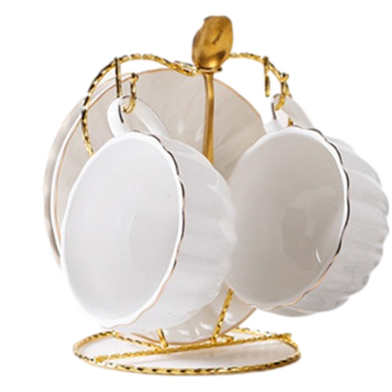 贝瑟斯 欧式小奢华陶瓷3件套装下午花茶茶具英式水杯家用咖啡杯碟 蓝色