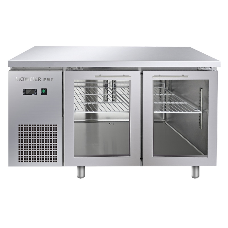 摩威尔CUR12-2SG冷藏雪柜工作台 卧式冷柜 商用厨房保鲜柜 不锈钢商用冷柜
