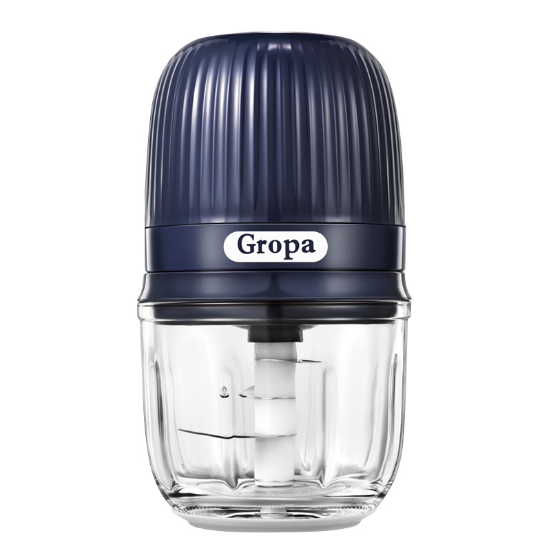 古牌婴儿辅食机宝宝小型绞肉机食物研磨器儿童电动家用打泥料理机[轻奢蓝款]