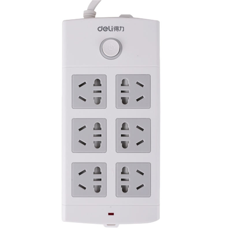 得力(deli) 18205 接线板 6孔插线 板 多功能插排