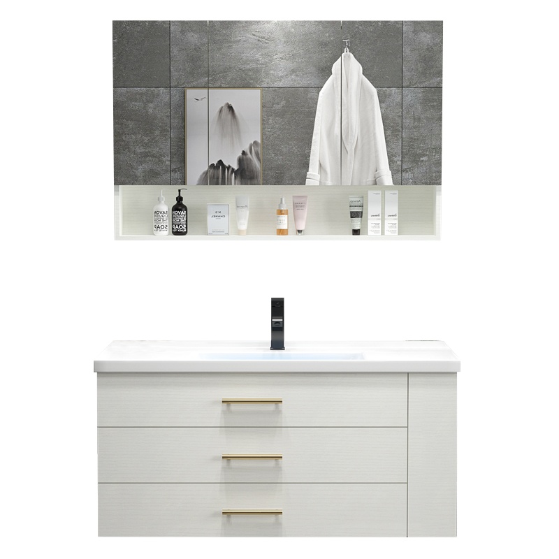 恒妙北欧轻奢浴室柜组合洗手池洗脸盆柜现代简约卫生间洗漱台吊柜台盆面盆柜