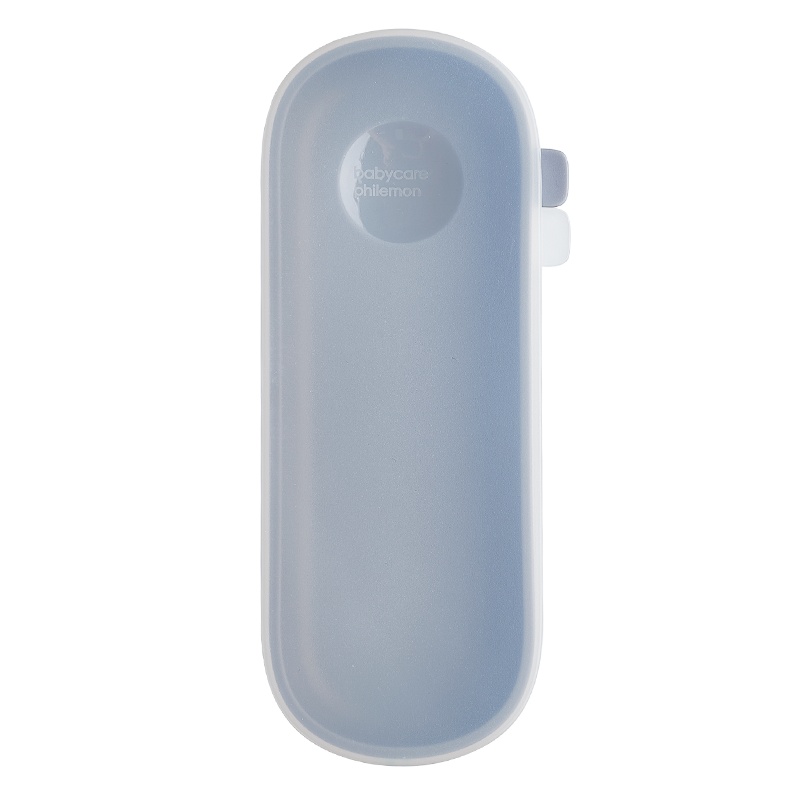 babycare婴儿勺子宝宝硅胶软勺收纳盒外出便携式新生儿辅食勺收纳安伯灰