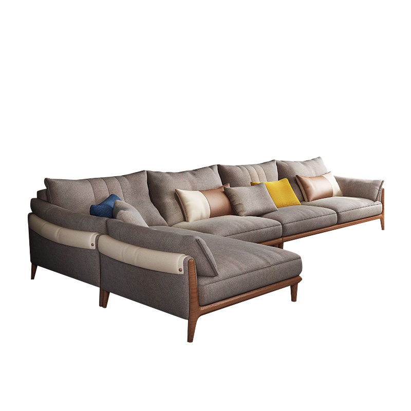 掌上明珠 布艺沙发简约现代客厅北欧沙发大小户型可拆洗新款皮布沙发组合家具SF-211