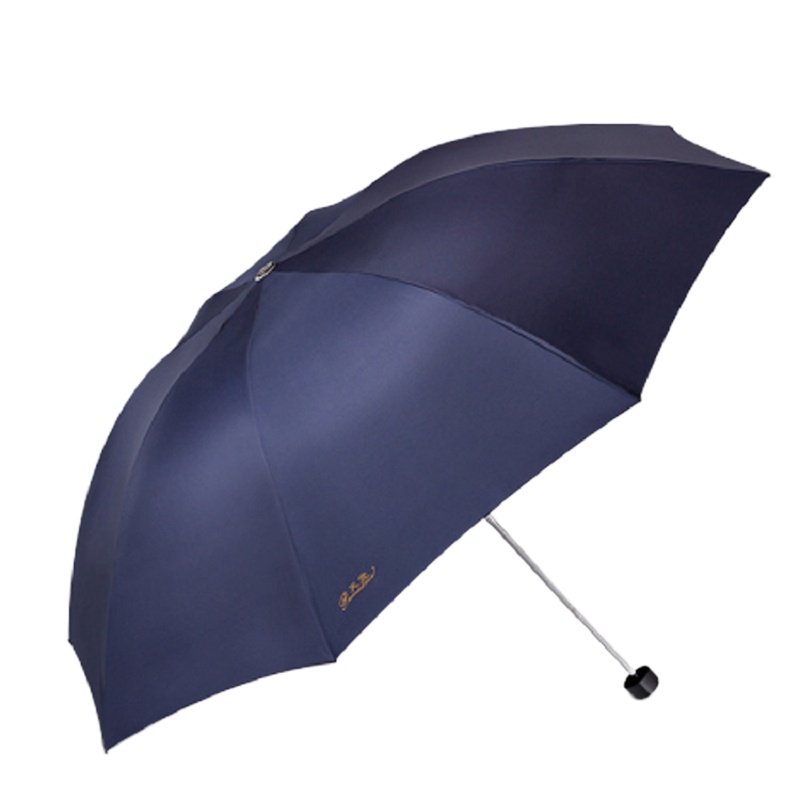 天堂伞307E碰三折钢骨藏青色晴雨伞