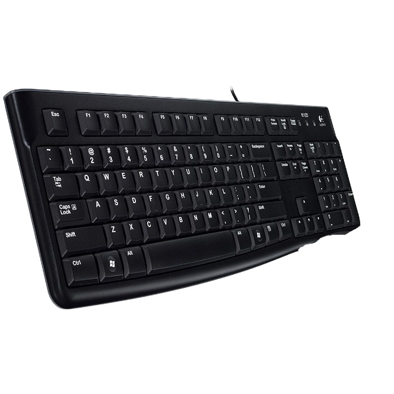 罗技(Logitech)K120 有线键盘 单个装-(个)