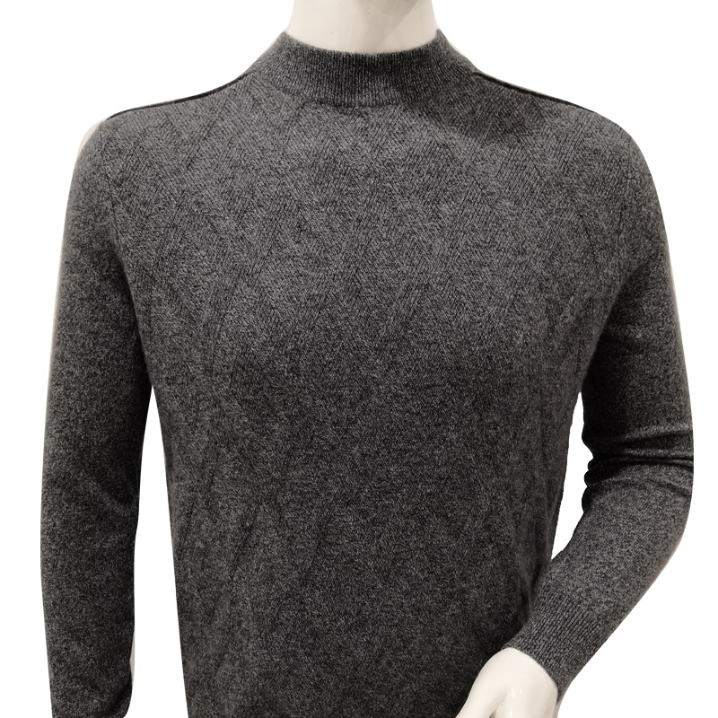 KINGDEER鹿王 男半高领变换组织套衫 101811048