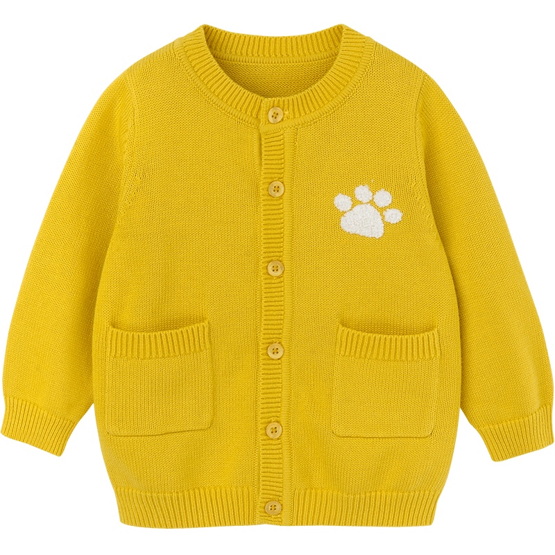 英氏童装儿童外套宝宝圆领长袖外套