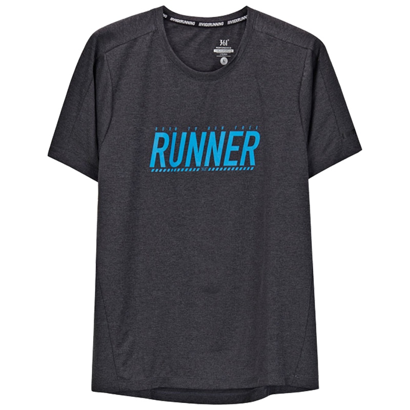 361度男装夏季圆领时尚T恤男吸汗舒适透气短袖上衣551922116