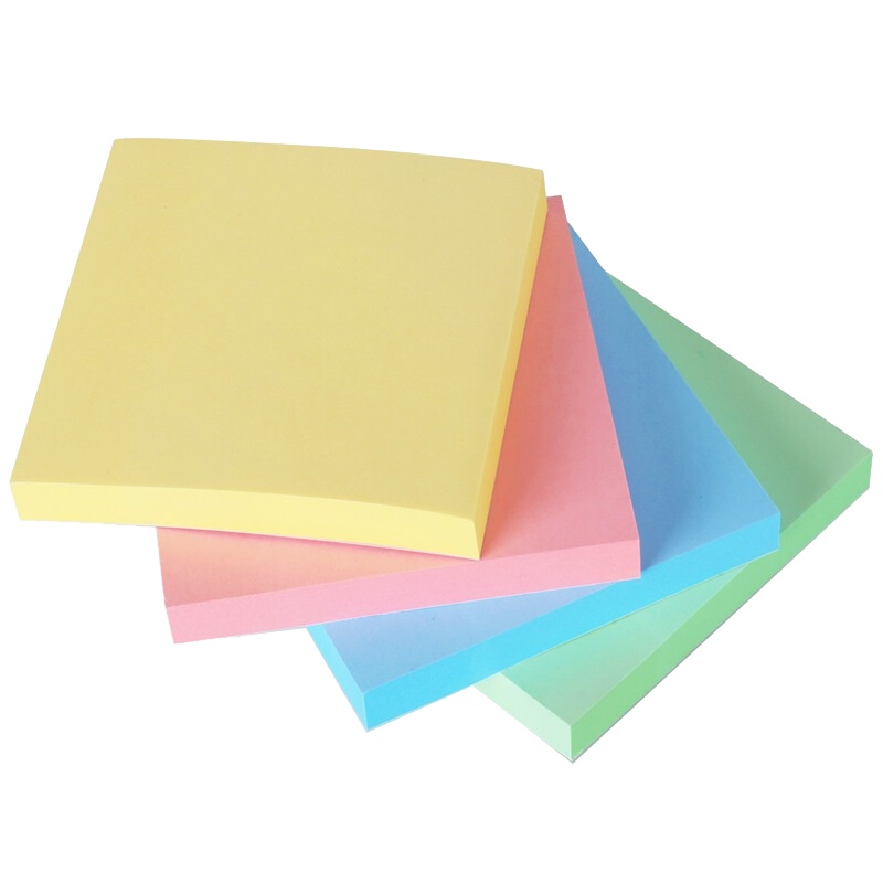 得力(deli)400页4色简约便签纸便利贴 76*76mm便签本N次贴记事贴7151