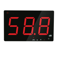[规格:21*13*3 单位:cm 黑色SW525B(带存储+USB通讯)]壁挂式噪音计 高精度家用 大屏幕分贝仪测试器