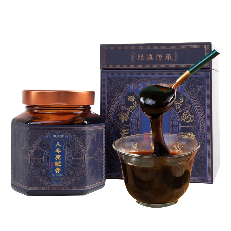 固本堂人参鹿鞭膏300g长白山人参鹿鞭片滋补膏方正品高浓缩手工熬制