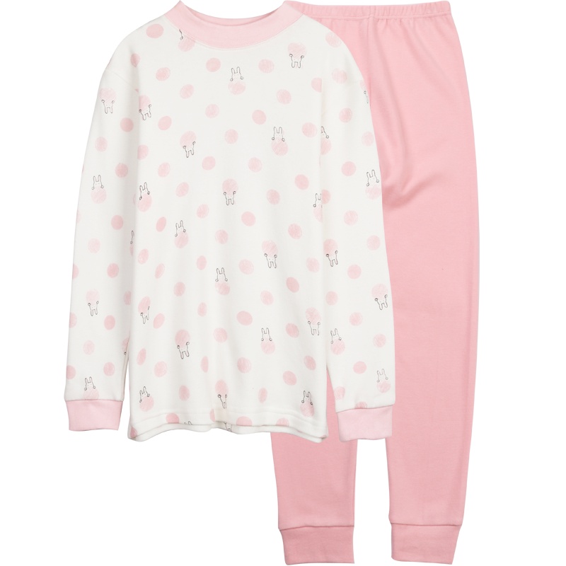 红豆儿童内衣套装中大童女童中领纯棉内衣两件套全棉保暖内衣女童儿童秋衣秋裤高领套装