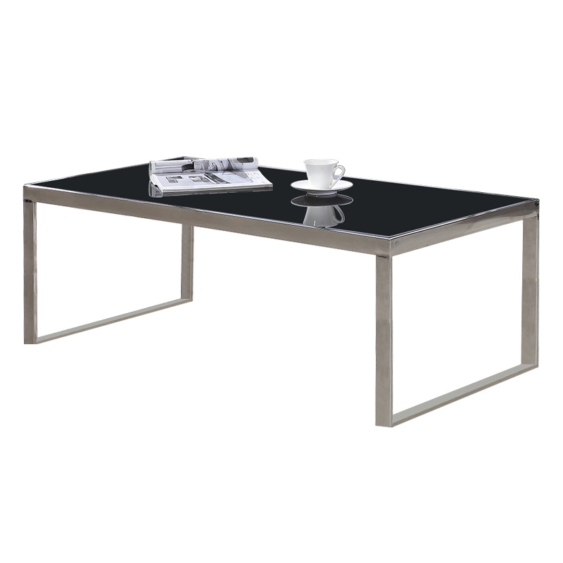 欧宝美茶几 现代简约双层钢化玻璃茶几桌 烤漆现代工艺