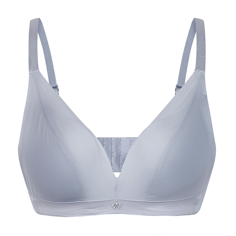 曲慕QuMu 无钢圈聚拢文胸上托调整侧收内衣光滑泳布纯色简约胸罩QM7815