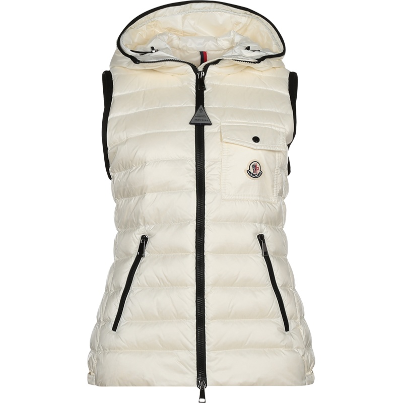 MONCLER 盟可睐 女士 聚酰胺鹅绒连帽羽绒马甲 1A12900 5396Q